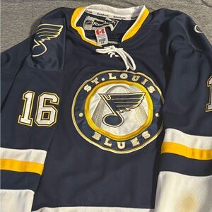 Reebok St. Louis Blues Navy and Gold Jersey